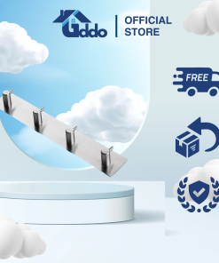 Thanh INOX SUS304 4 chấu treo quần áo, khăn tắm Dán Tường Keo 3M - TIDDO